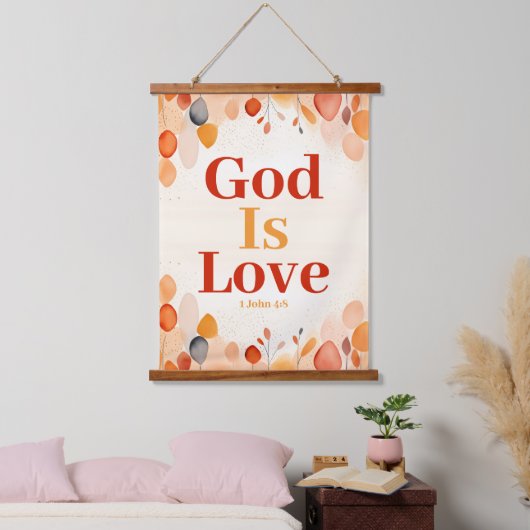 God is Liefde Boho Christelijke Muur Hangend Wandkleed (Slaapkamer)