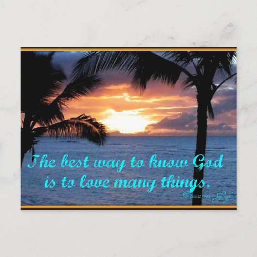 God is Liefde Briefkaart (Voorkant)
