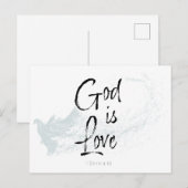 God is liefde briefkaart (Voorkant / Achterkant)