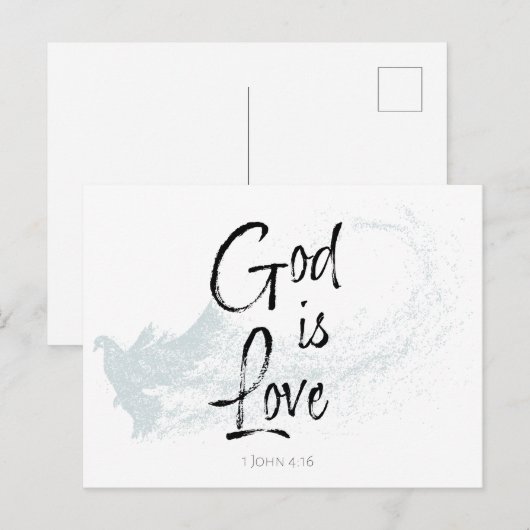 God is liefde briefkaart (Voorkant / Achterkant)