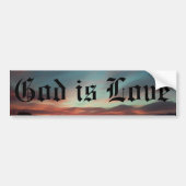 God is liefde bumpersticker (Voorkant)