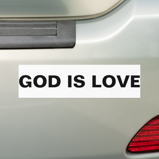 God is liefde bumpersticker (Op auto)