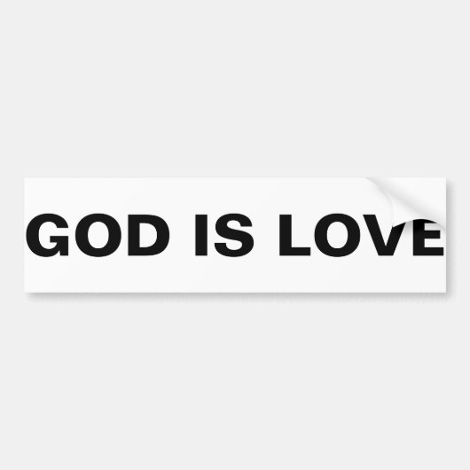 God is liefde bumpersticker (Voorkant)
