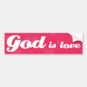 God is liefde bumpersticker (Voorkant)