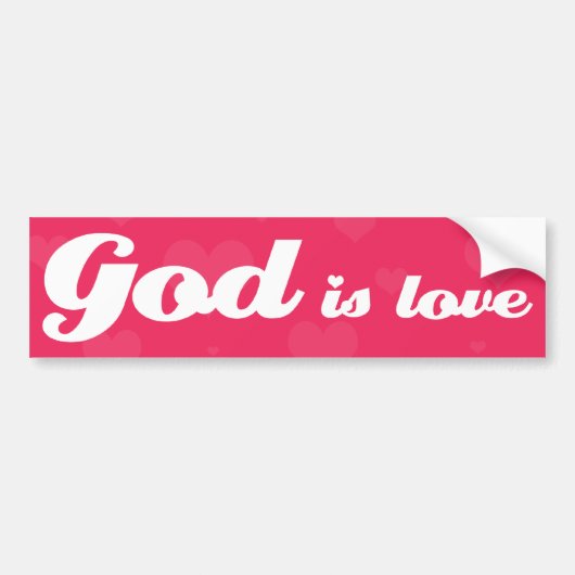 God is liefde bumpersticker (Voorkant)
