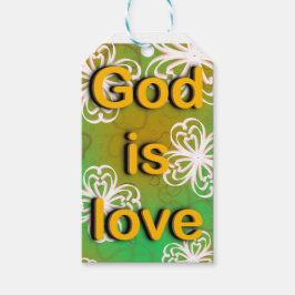 God is liefde cadeaulabel