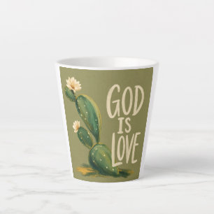 GOD IS LIEFDE Christelijk aanmoedigingsgeschenk Latte Mok