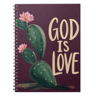 GOD IS LIEFDE Christelijk aanmoedigingsgeschenk Notitieboek