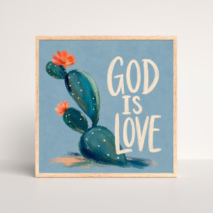 GOD IS LIEFDE Christelijk aanmoedigingsgeschenk Poster