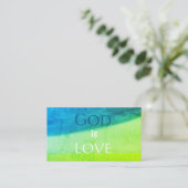 God is Liefde Christelijk Visitekaartje (Staand voorkant)