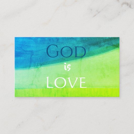 God is Liefde Christelijk Visitekaartje (Voorkant)
