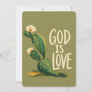 GOD IS LIEFDE Christelijke aanmoedigingskaart Kaart