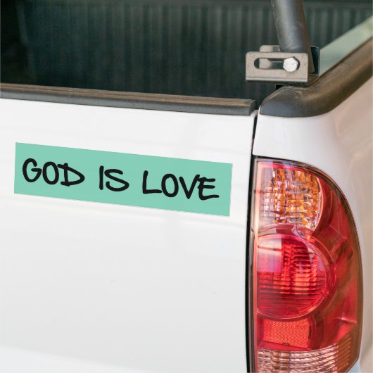 God is liefde Christelijke Bumpersticker (Op Truck)