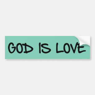 God is liefde Christelijke Bumpersticker