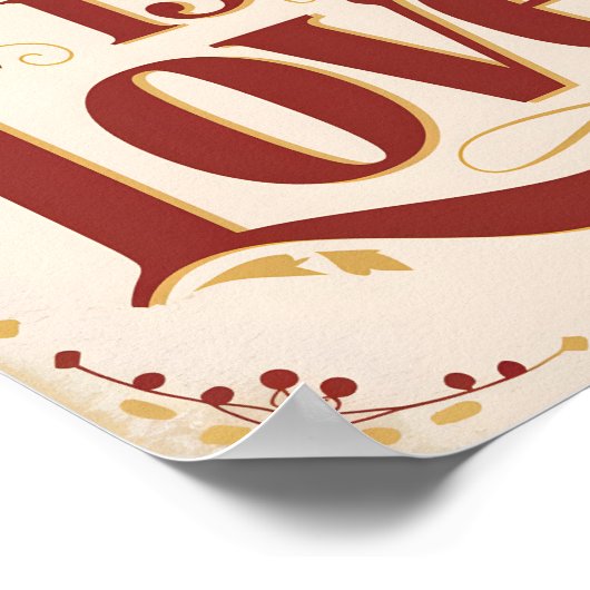 God is liefde  Christelijke muurkunst print (Hoek)