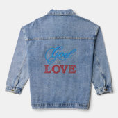 god is liefde denim jacket (Achterkant)