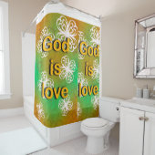 God is liefde douchegordijn (In situ)