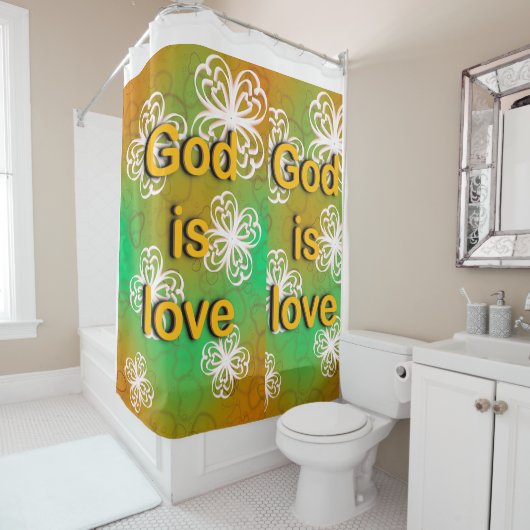 God is liefde douchegordijn (In situ)