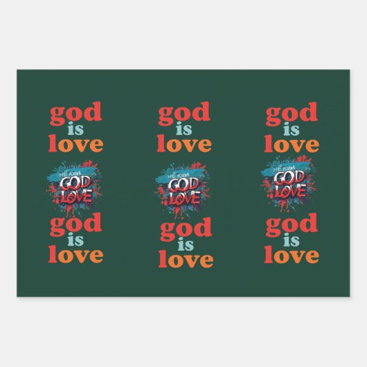 God is liefde: een boodschap van troost inpakpapier vel (Voorkant 2)