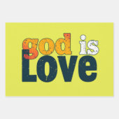 God is liefde: een vredige uitdrukking inpakpapier vel (Voorkant 3)