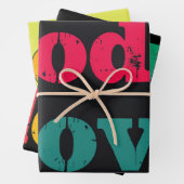 God is liefde: een vredige uitdrukking inpakpapier vel (In situ)