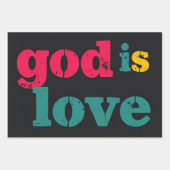 God is liefde: een vredige uitdrukking inpakpapier vel (Voorkant)