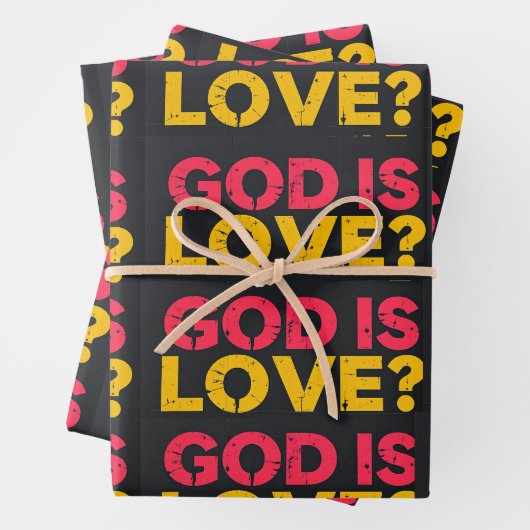 God is liefde: een vriendelijke herinnering inpakpapier vel (In situ)
