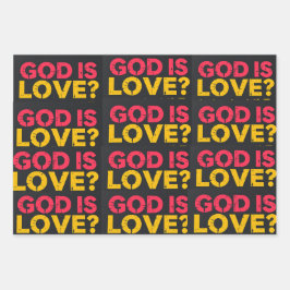 God is liefde: een vriendelijke herinnering inpakpapier vel