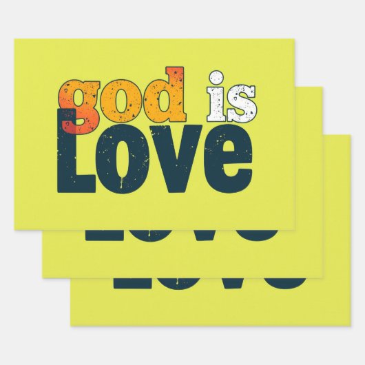 God is liefde: een vriendelijke Waterverf Inpakpapier Vel (Set)