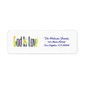 God is liefde etiket (Voorkant)