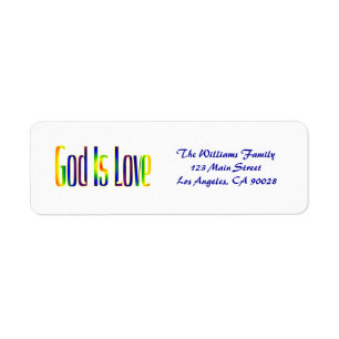 God is liefde etiket