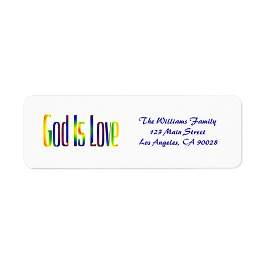 God is liefde etiket (Voorkant)