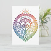 GOD IS LIEFDE FEESTDAGENKAART (Staand voorkant)