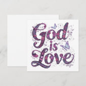 GOD IS LIEFDE FEESTDAGENKAART (Voorkant / Achterkant)