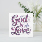 GOD IS LIEFDE FEESTDAGENKAART (Staand voorkant)