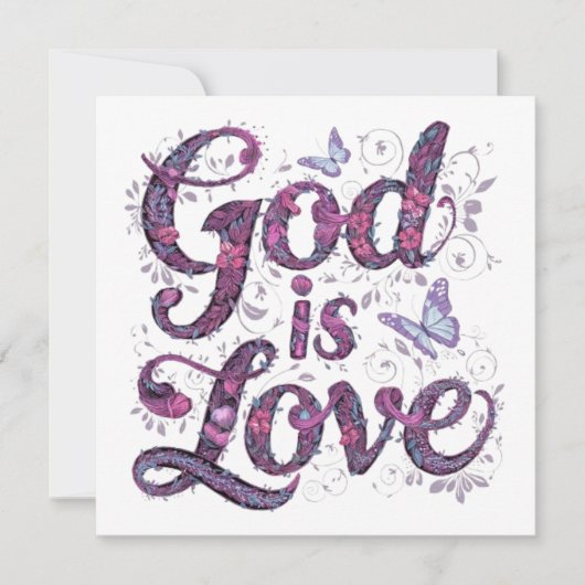 GOD IS LIEFDE FEESTDAGENKAART (Voorkant)