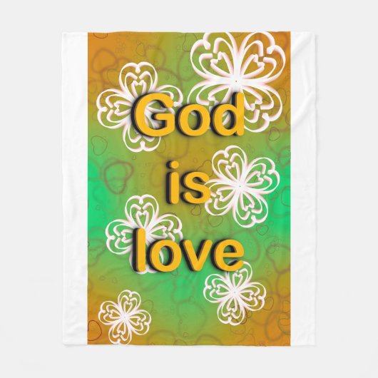 God is liefde fleece deken (Voorkant)