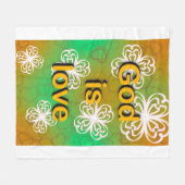 God is liefde fleece deken (Voorkant (Horizontaal))