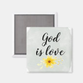 God is liefde floral magneet (Voorkant / Achterkant)