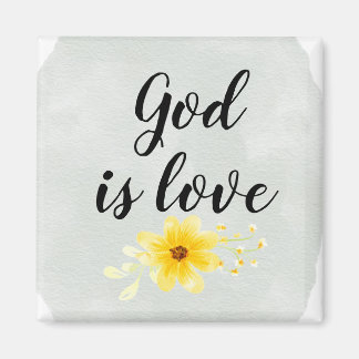 God is liefde floral magneet