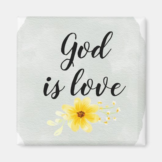God is liefde floral magneet (Voorkant)