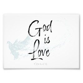 God is liefde foto afdruk