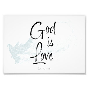 God is liefde foto afdruk