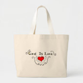 God is liefde grote tote bag (Voorkant)