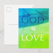God is Liefde Inspirerend Feestdagenkaart (Voorkant / Achterkant)