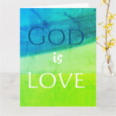 God is Liefde Inspirerend Kaart (Gele Bloem)