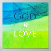 God is Liefde Inspirerend Poster (Voorkant)