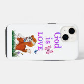 God is liefde iPhone hoesje (Achterkant horizontaal)