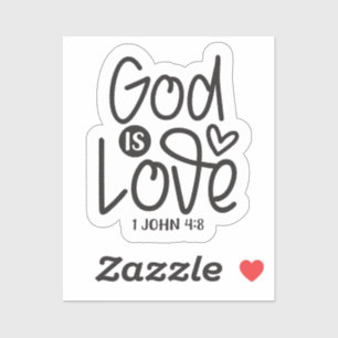 God is liefde Jezus Christelijke inspiratie Sticker