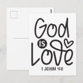God is liefde Jezus liefde hoop vreugde bijbel ver Briefkaart (Voorkant / Achterkant)